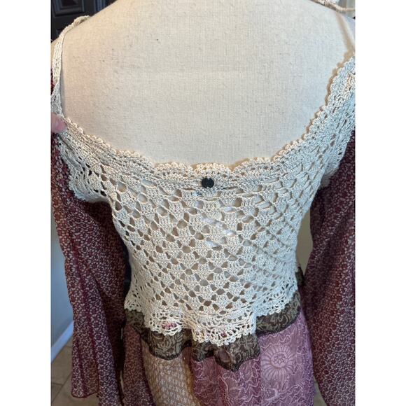 Billabong Boho Crocheted Sheer Top - Picture 3 of 6